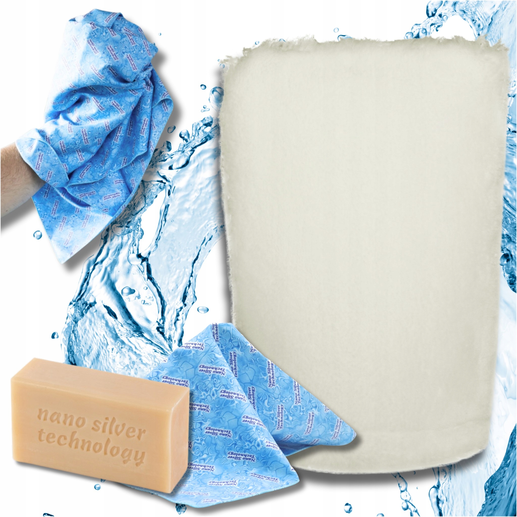 Raypath Sada Rukavice bílá M na mokro Sunbeam Mořský Mýdlo šedé 100 g