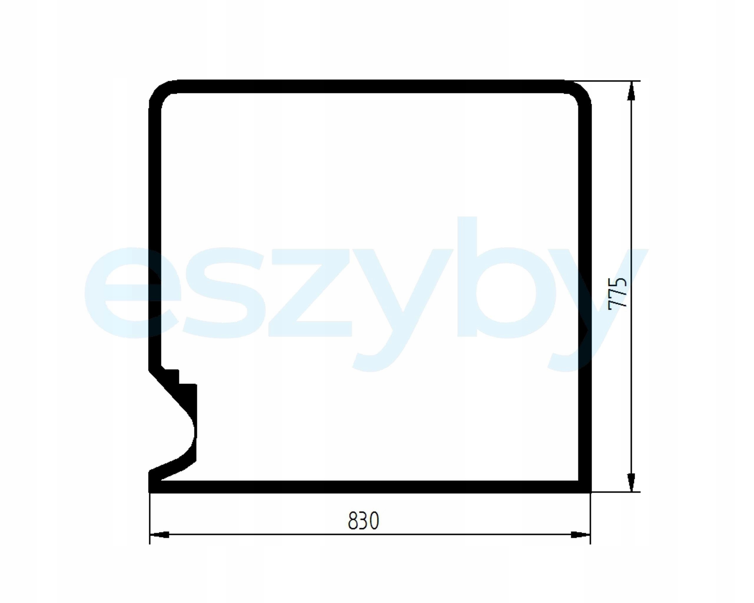 sklo bagr Cat 307E 308E přední horní 4191289