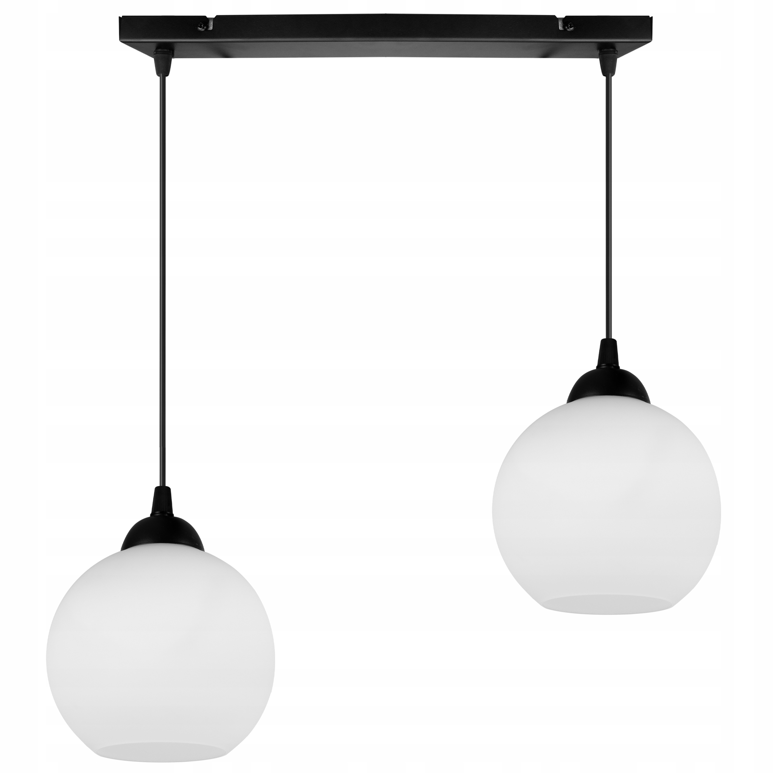 

Lampa Wisząca Klasyczna Metalowa Szklany Klosz