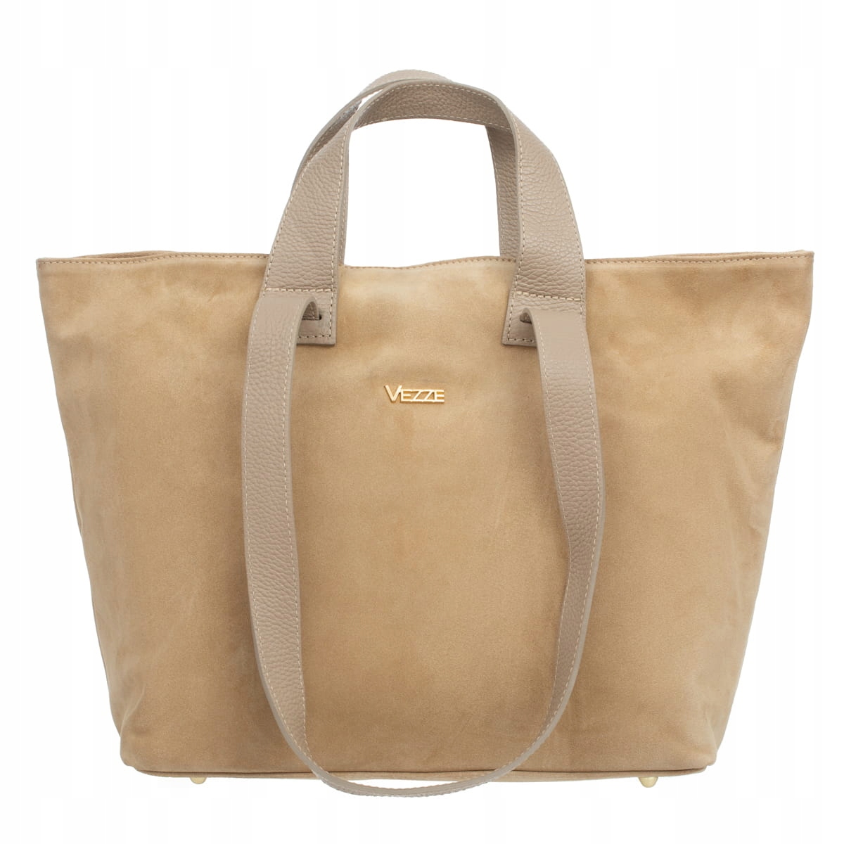 Kožená semišová taška Vezze Carriola Béžová
