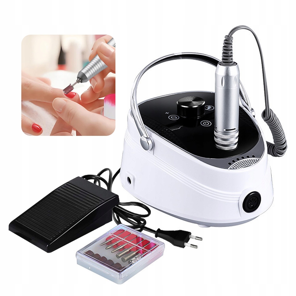 Silná Bruska Na Nehty Elektrická Manikúra Pedikúra Frézy Pedál