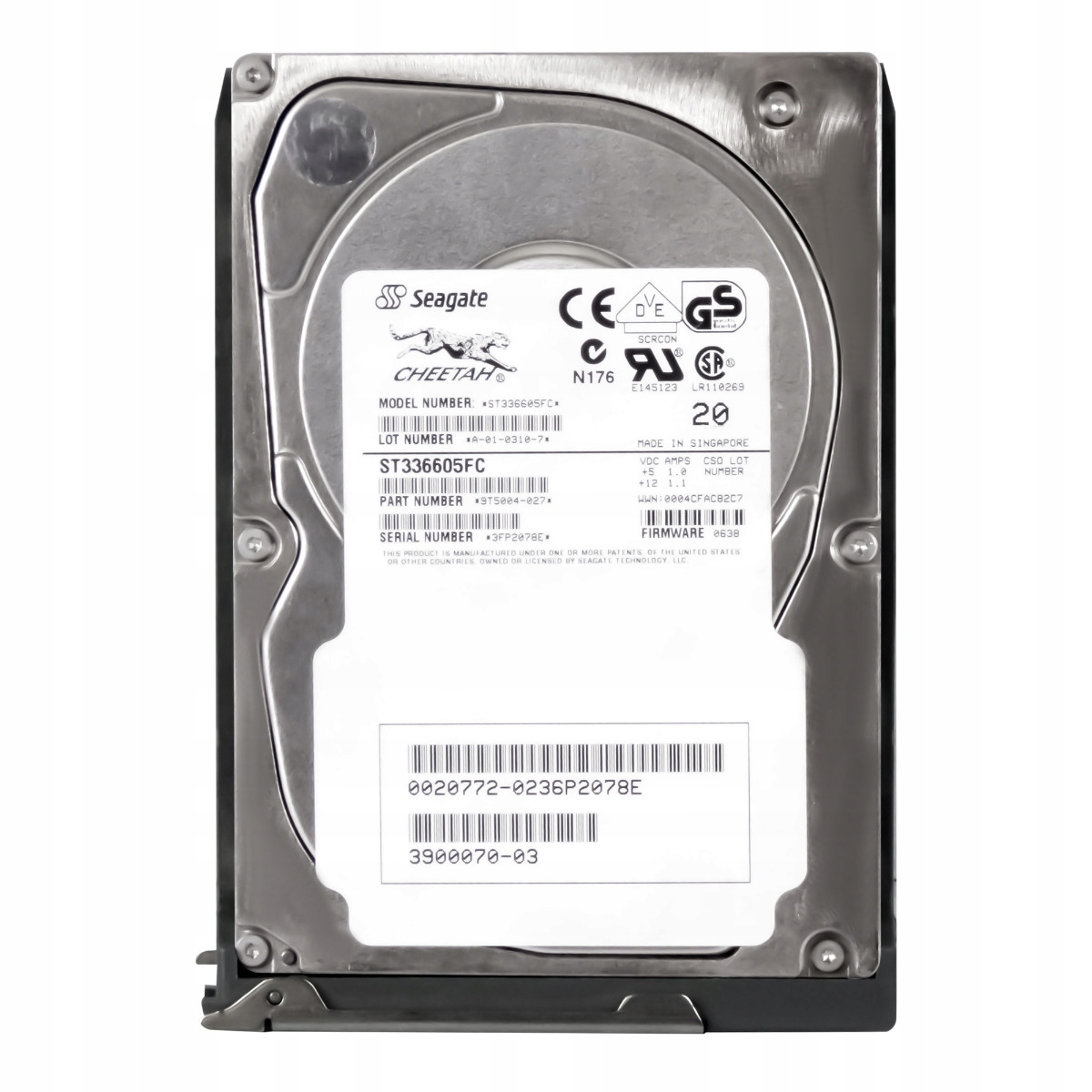 Sun 3900070-03 36GB 10K 4MB Fc 3.5" ST336605FC