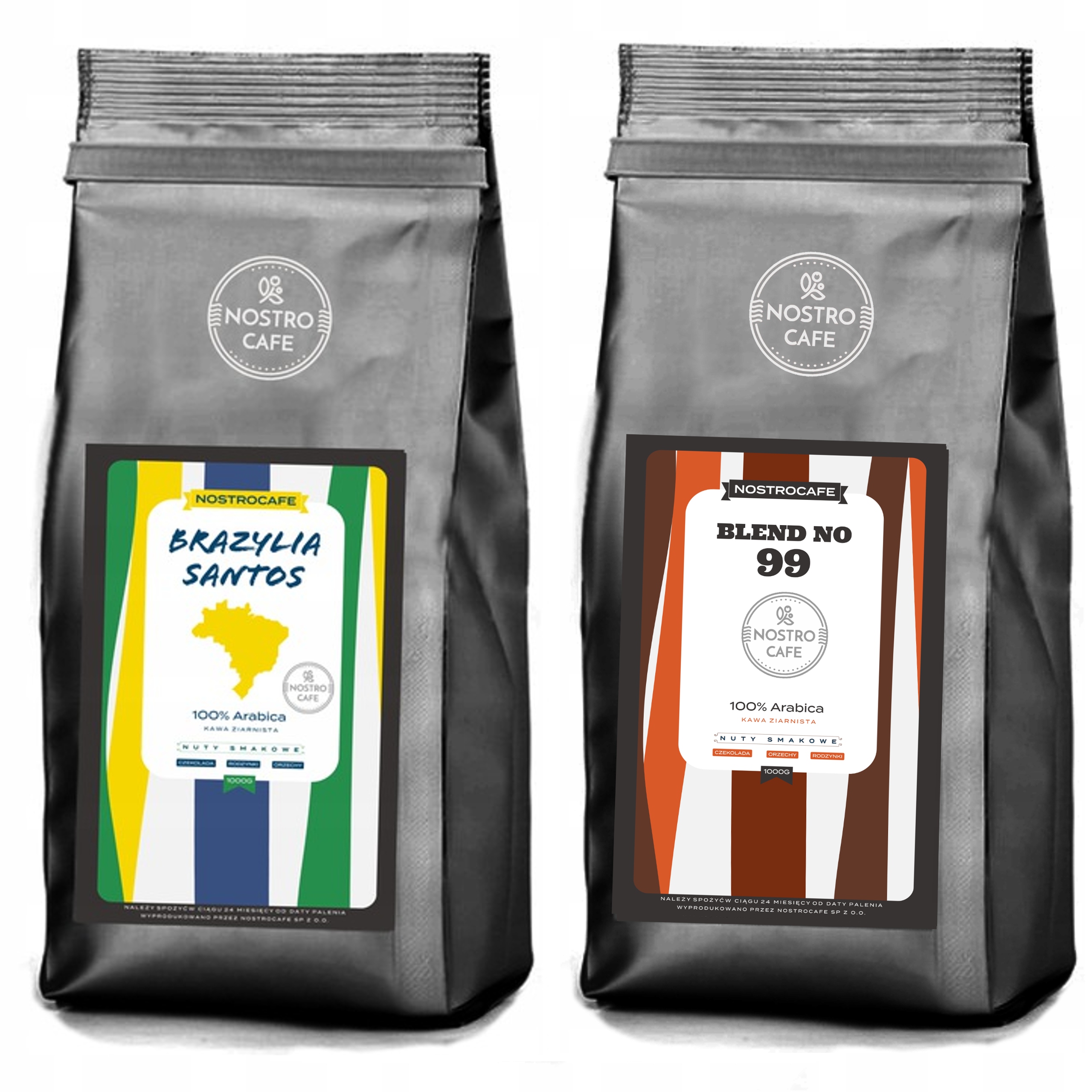 Káva Zrnková 2KG Brazílie Santos Směs 99