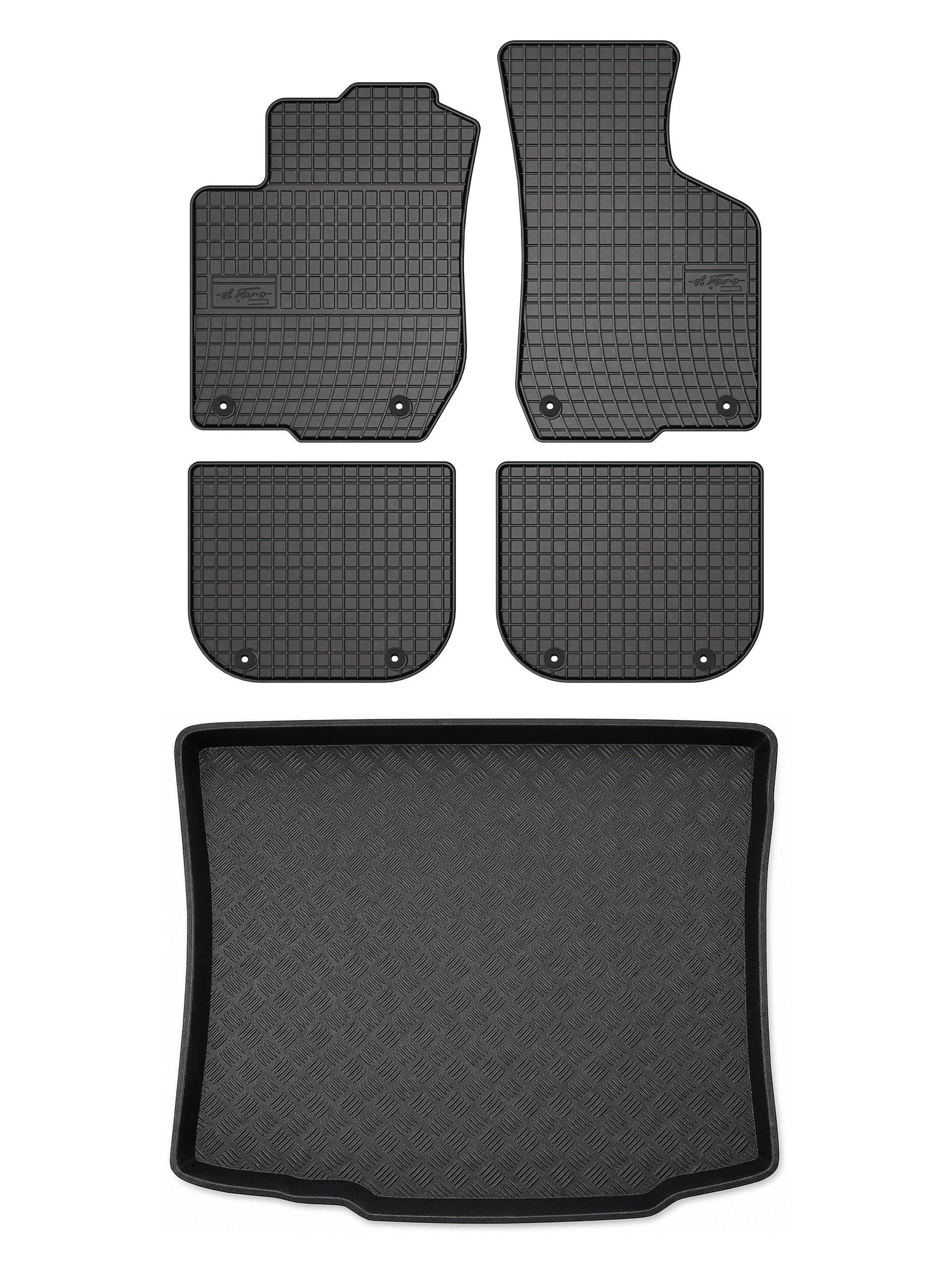 Gumové koberce SolidPRO rohož do kufru pro: Audi A3 8L 1996-2001 5 el.