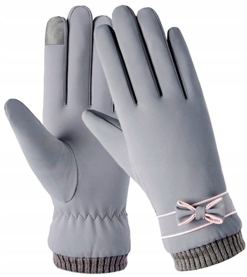 

Ciepłe Damskie zimowe Rękawiczki dotykowe kokarda