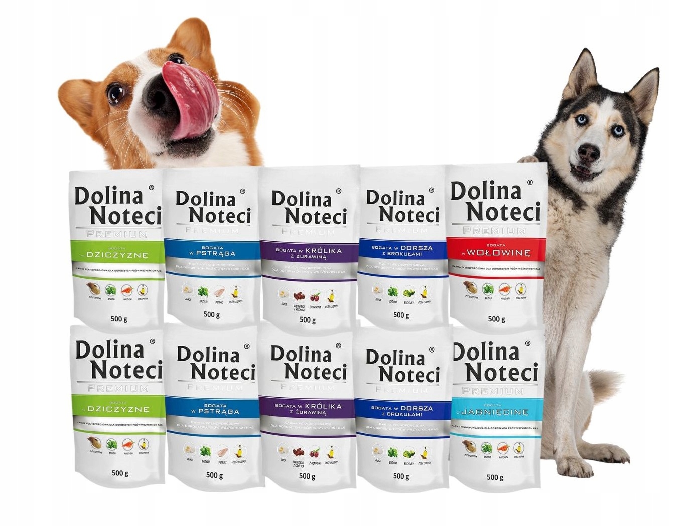 Levně Dolina Noteci Premium Vlhké krmivo Drůbeže mix chutí 10x500g