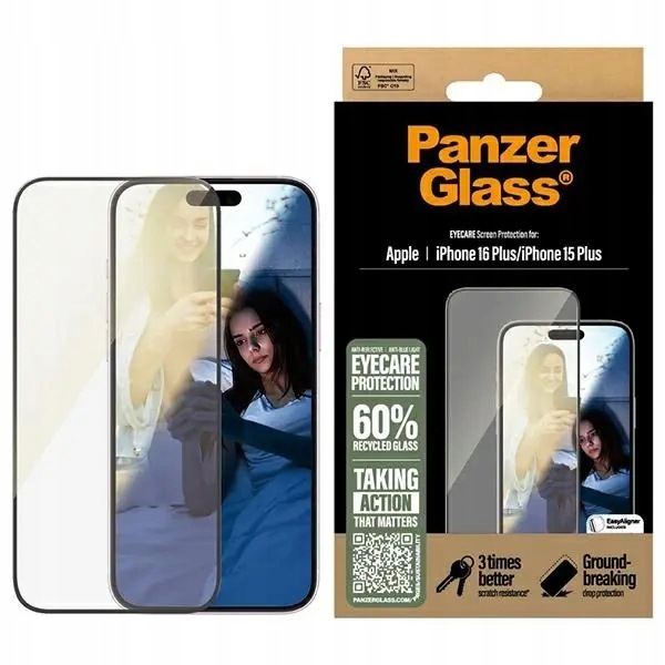 Szkło hartowane PanzerGlass EyeCare Screen Protector Ultra- Wide Fit na