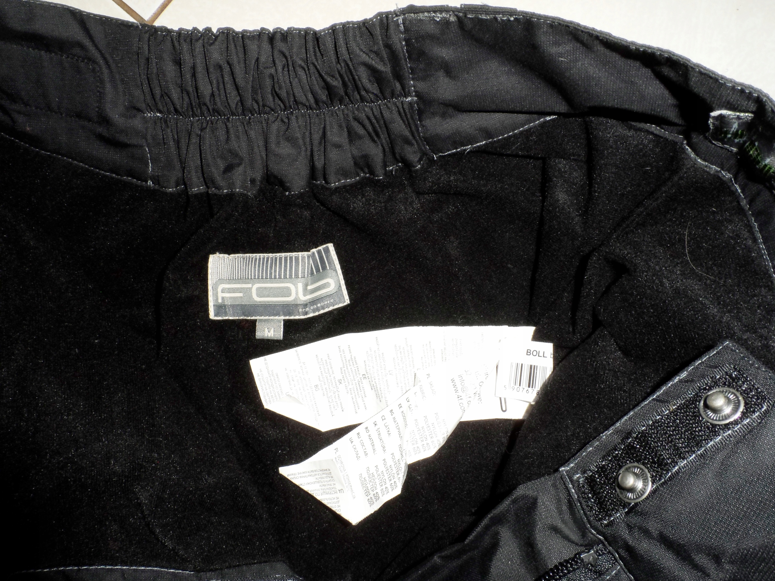 FOG jak NOWE CZARNE suuuper SPODNIE NA ŚNIEG r M na170 Materiał dominujący Poliester