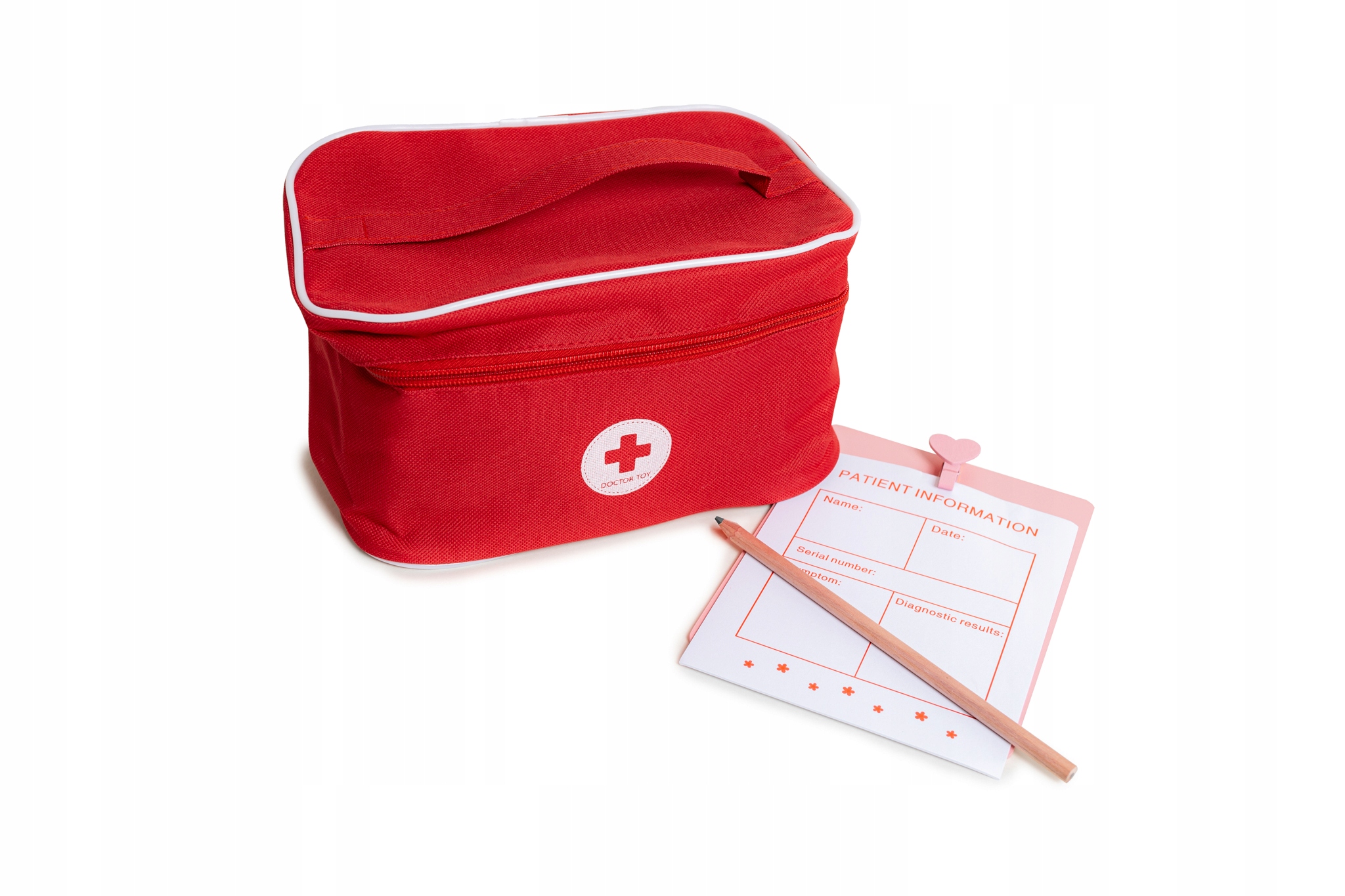 MAŁY DOKTOR Drewniany Zestaw Lekarski Dentysta APTECZKA Wiek dziecka 3 lata +