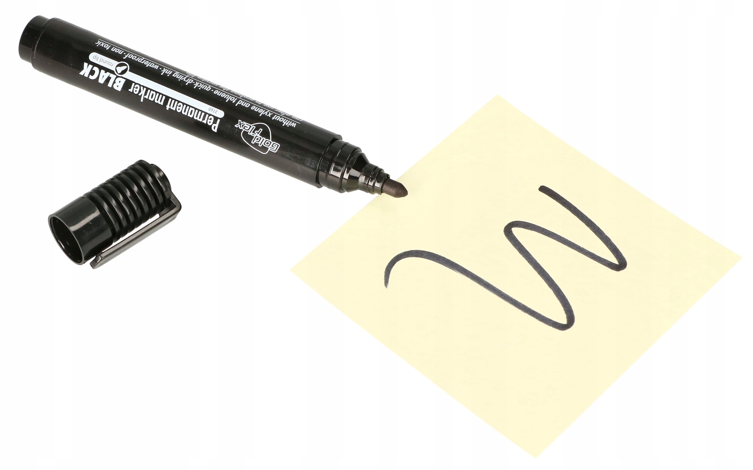 ZESTAW 12X MARKER PISAK FLAMASTER PERMANENTNY CZARNY WODOODPORNY OKRĄGŁY Marka Kotarbau