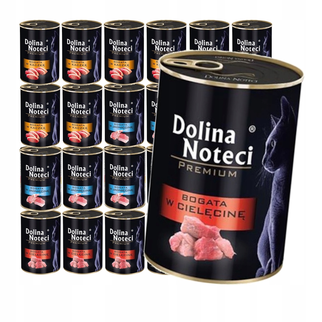 Levně Dolina Noteci Premium Mokré Krmivo Pro Kočky Mix 3 příchutí 24 x 400 g bez ryb