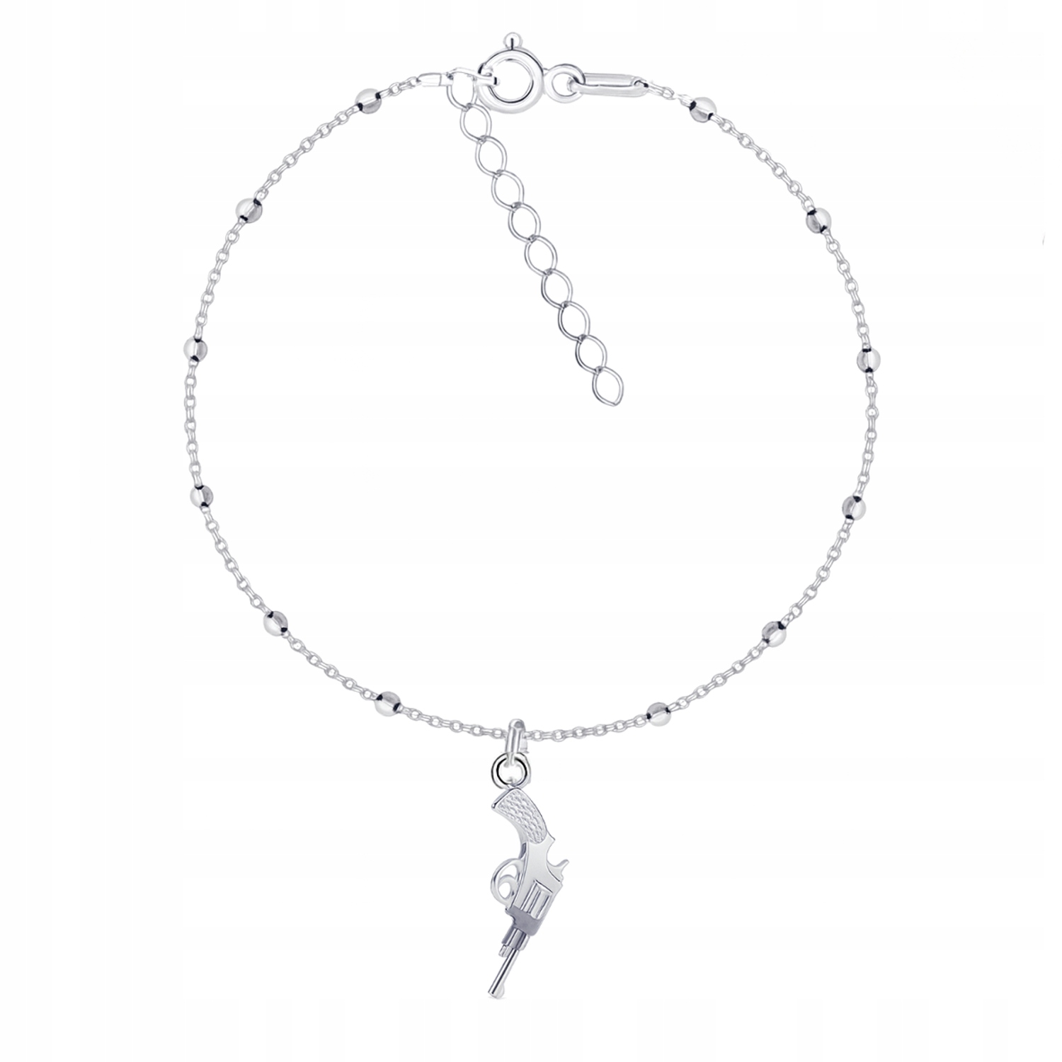 Stříbrný náramek Revolver Colt Pistole Stříbro ryzost 925