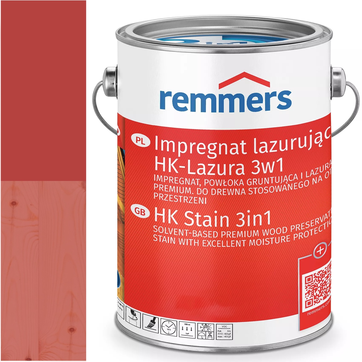 Remmers HK-Lasur Ochranná lazura na dřevo Ral 2002 Červená Oranžová 5L