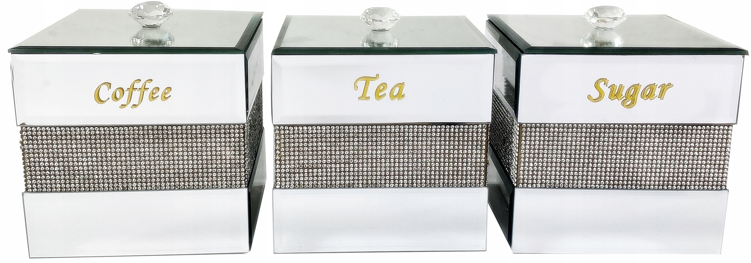 Zrcadlová Nádoba SY11-Z Káva Čaj Cukr Glamour