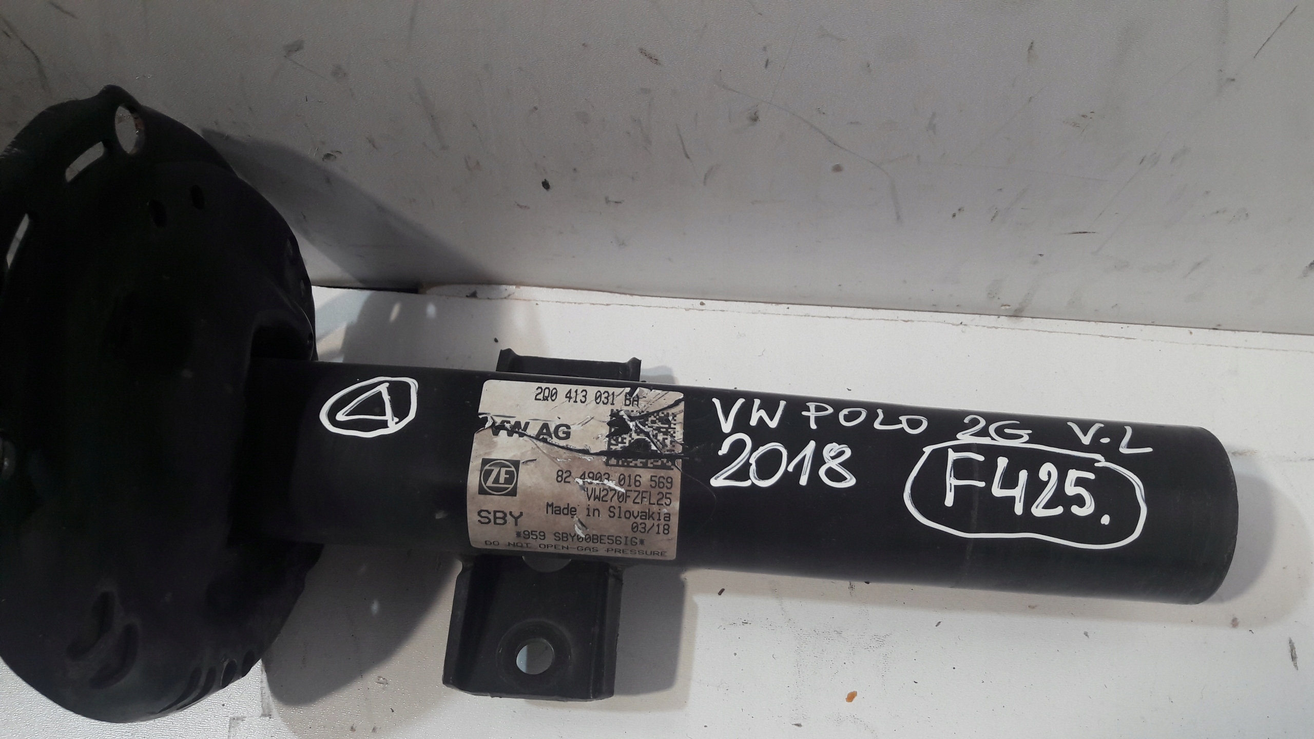 shock absorber left front VW POLO 2G 2Q0413031BA