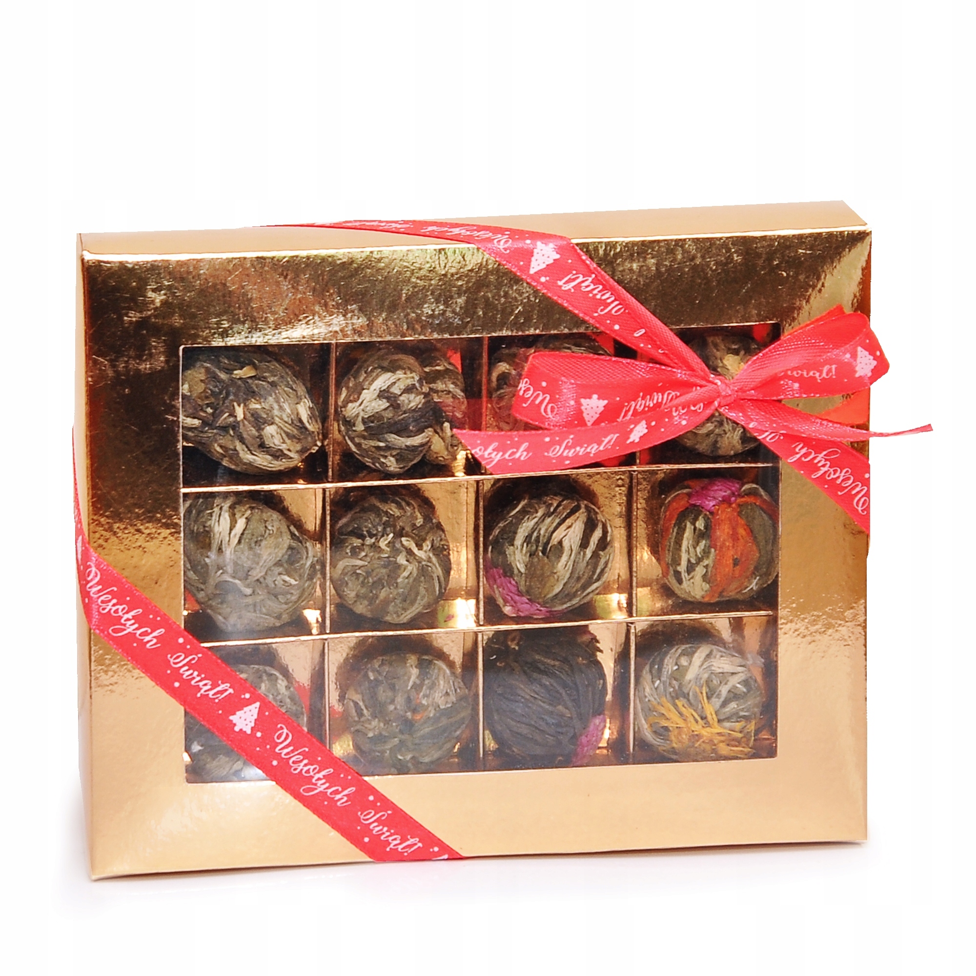 Levně Sada kvetoucích čajů jako dárek Kvetoucí Bonboniéra 12 různých čajů