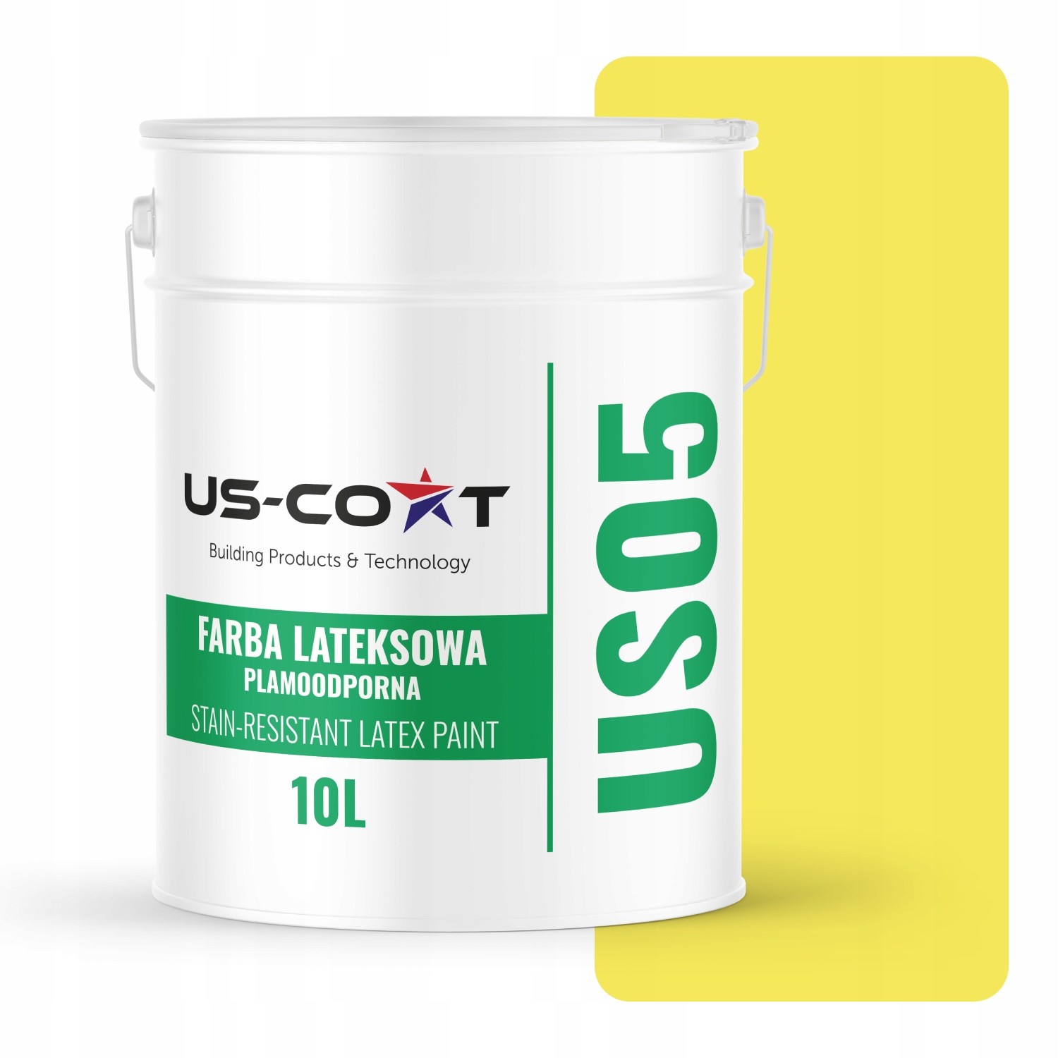 Latexová Farba Odolná Voči Škvrnám Citrónová Farba H7276 10L Matná Na Steny Stropov