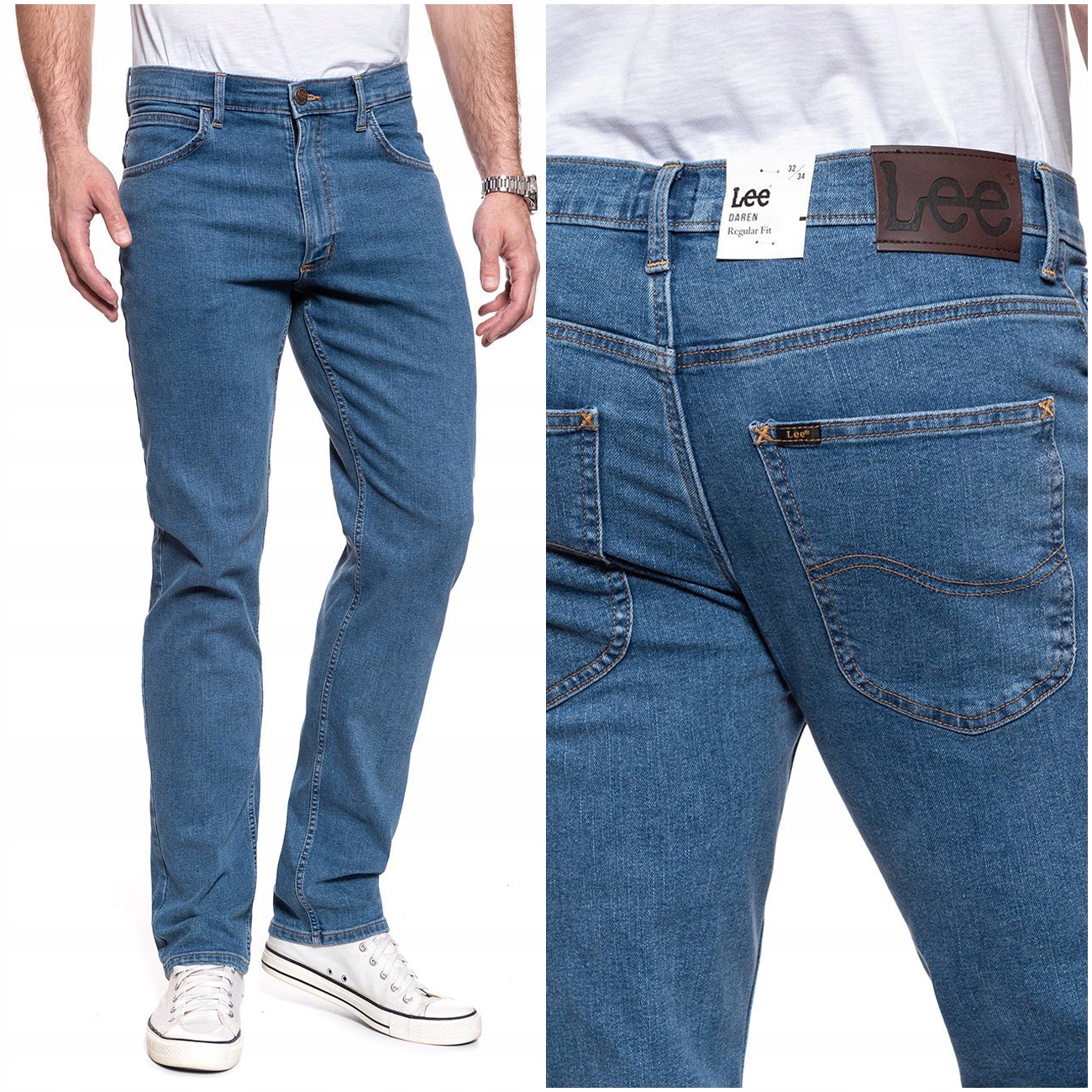 

Lee Daren Zip Fly Męskie Spodnie Jeansowe W33 L34