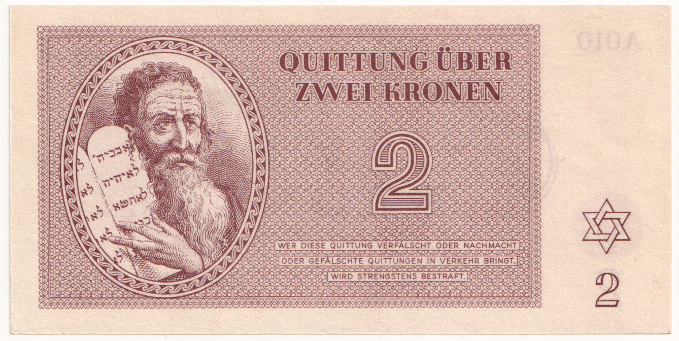 15.hy.Terezin, Getto, 2 Korony 1943, St.1