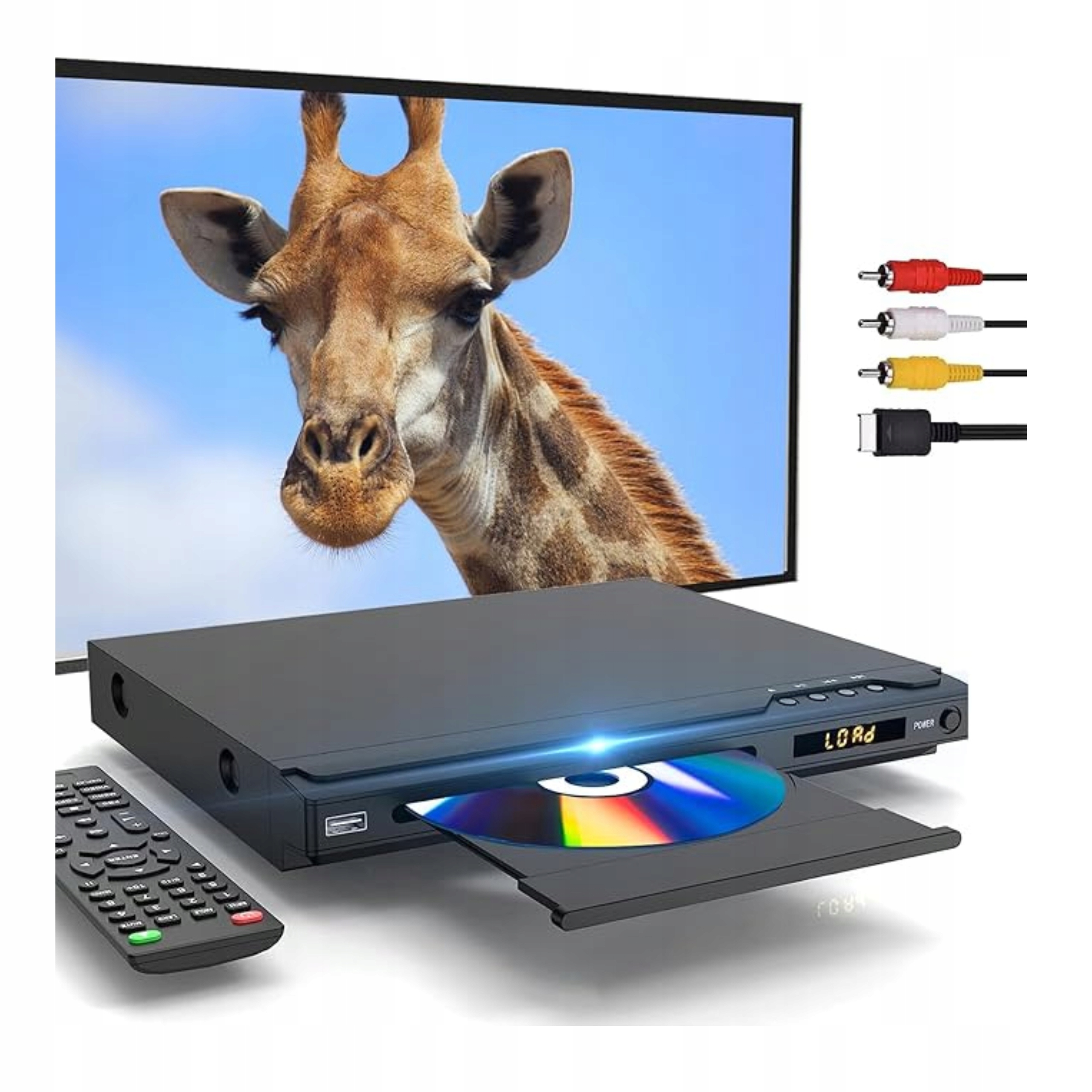 Odtwarzacz DVD 1080P Hdmi Usb Av z pilotem – obsługa Ntsc Pal do Tv Karaoke