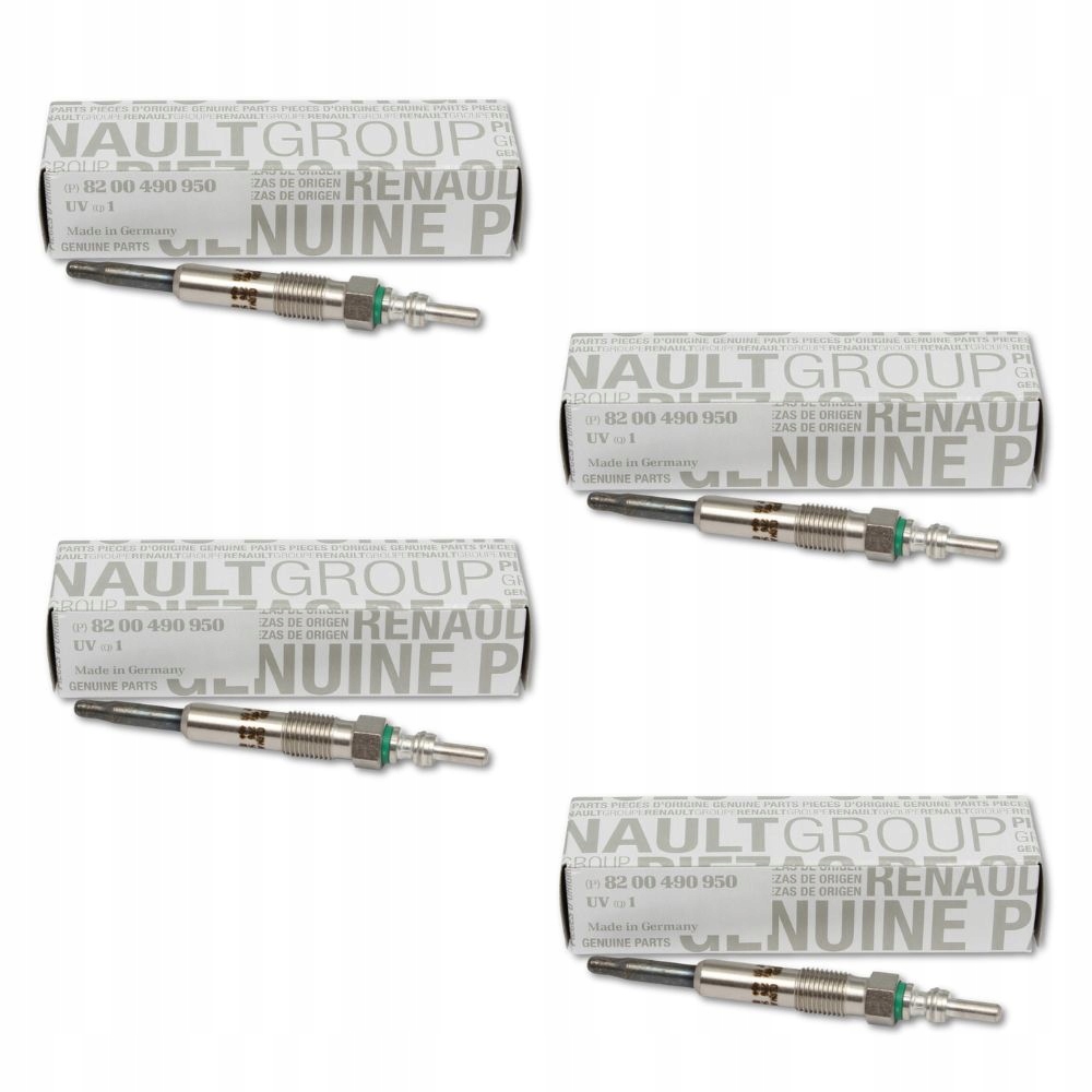 4 × свечи накаливания Renault OE 8200490950