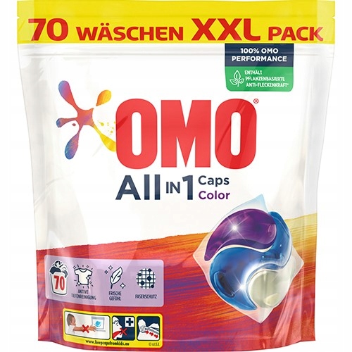 Levně Omo All in 1 Caps Color Kapsle na praní Barva XXL 70 ks