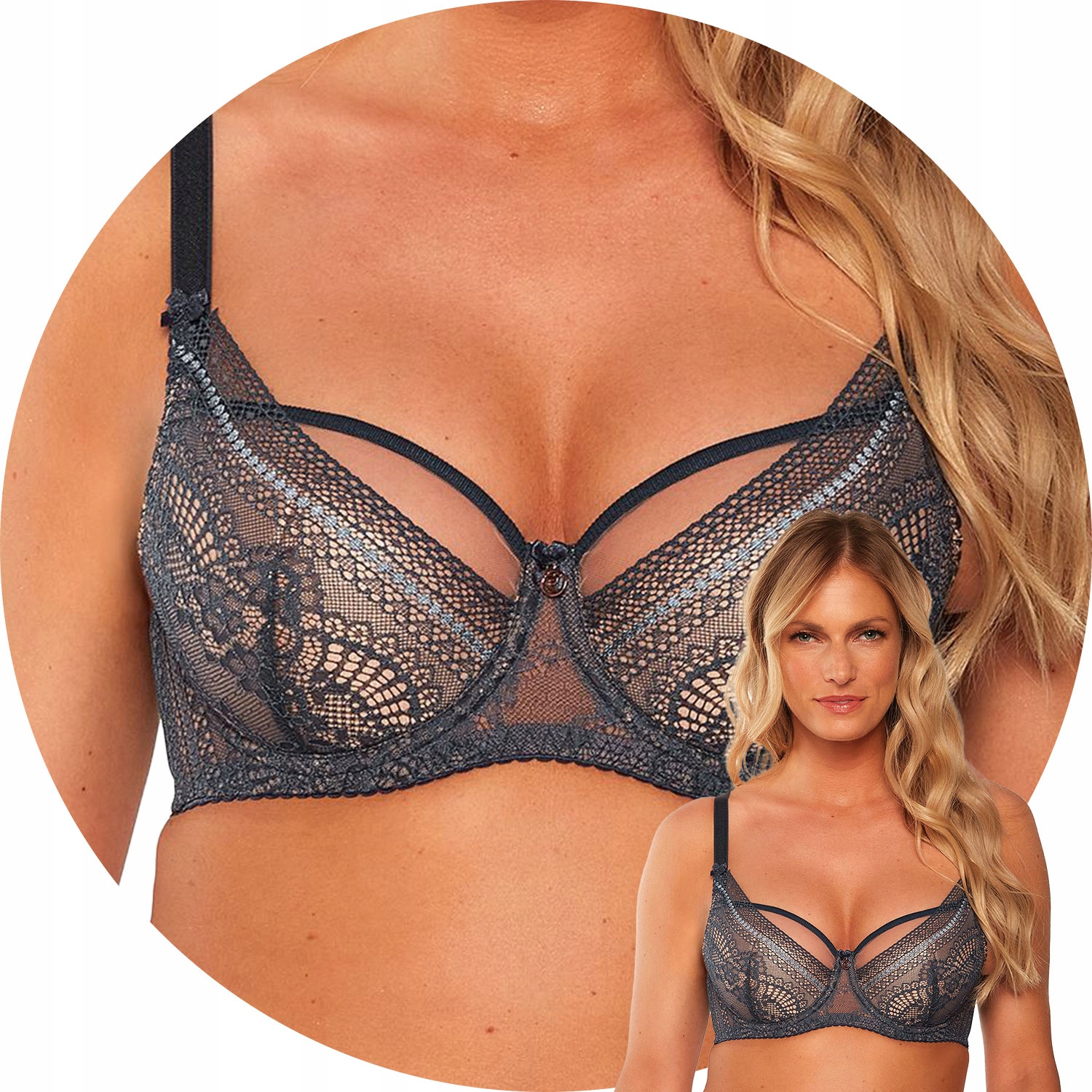 Gaia 1231 Lena tmavě modrá Polovyztužená podprsenka Semi Soft 70D