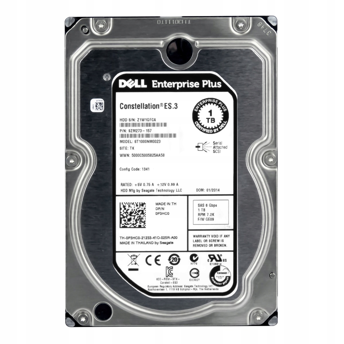 Dell 0P3HC0 1TB 7.2K 16MB SAS-2 3.5'' ST1000NM0023