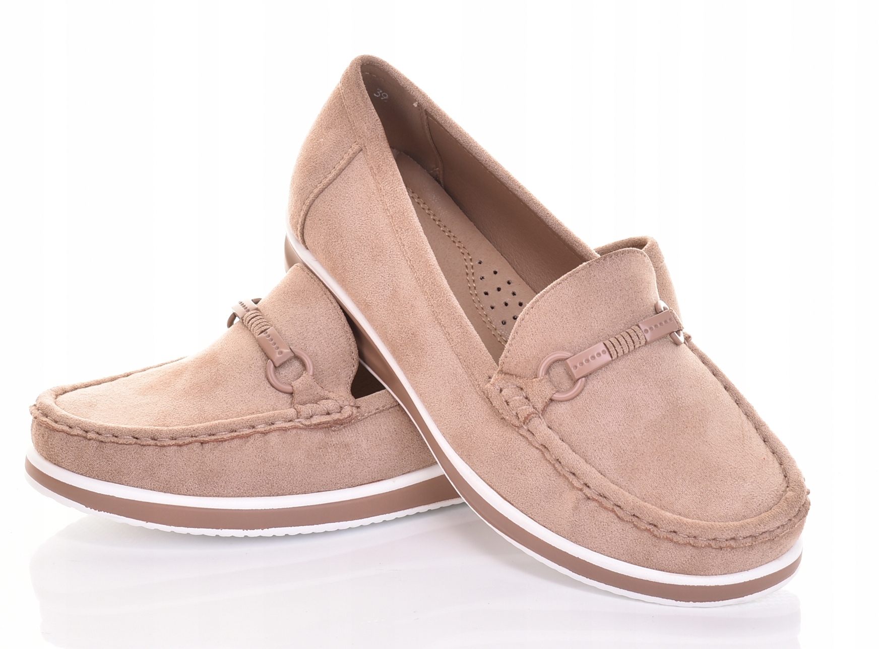 Klasyczne Mokasyny Damskie Buty Zamszowe Wsuwane