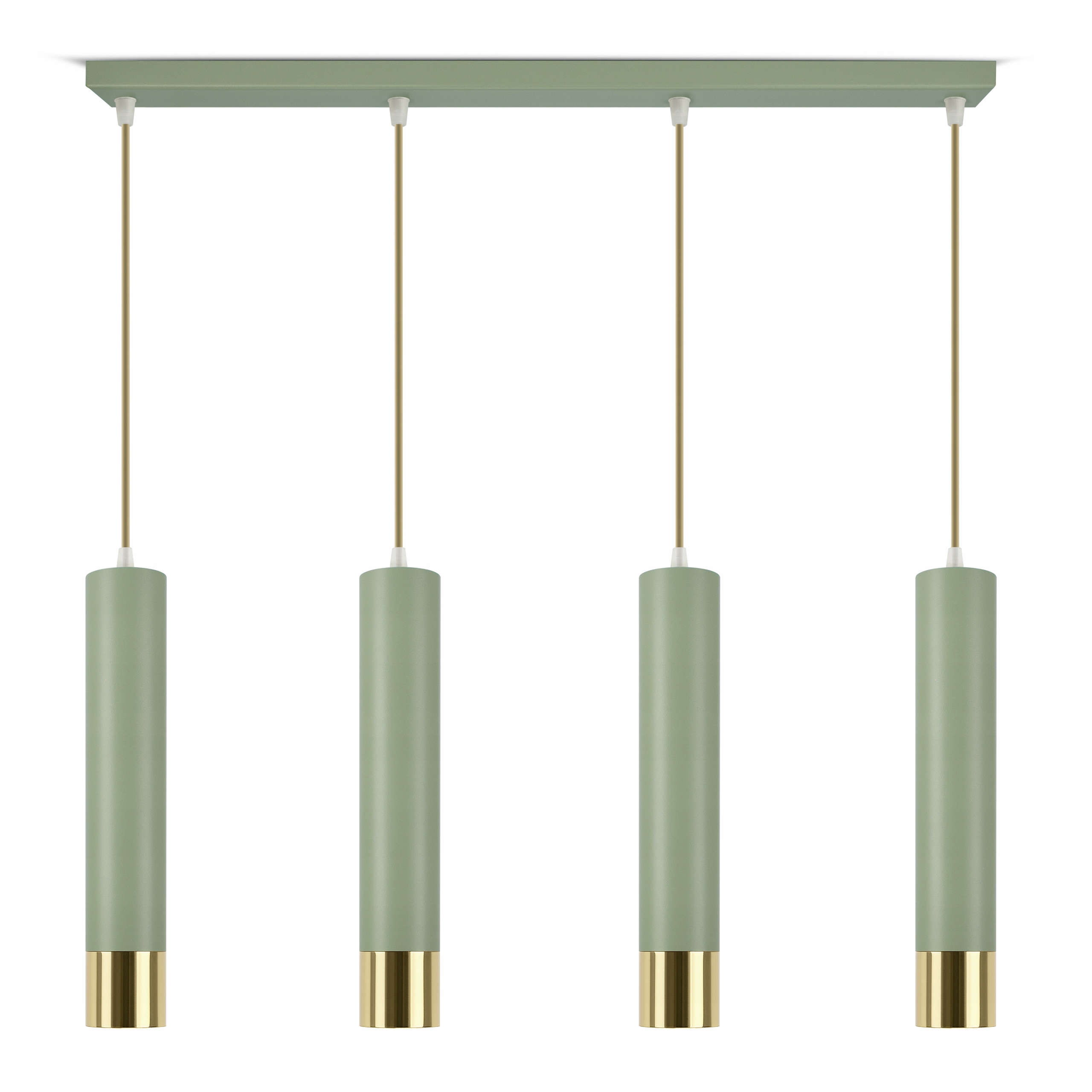 Závesná stropná lampa tuby Šalvia Olivová Led do kuchyne a obývačky nad pracovnú dosku