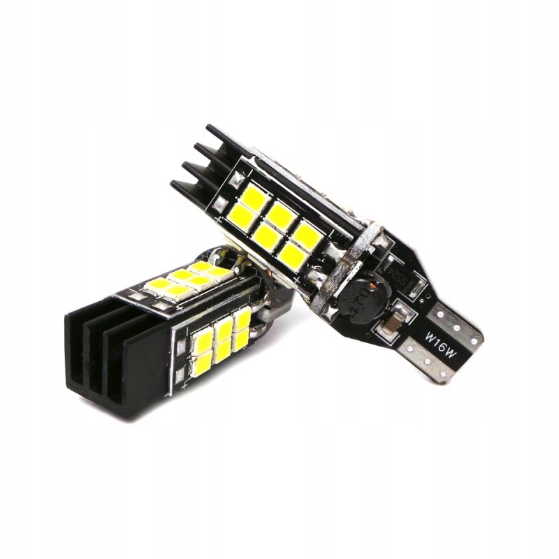 

W16W Led T15 12V-24V 19W Canbus b.mocna biała