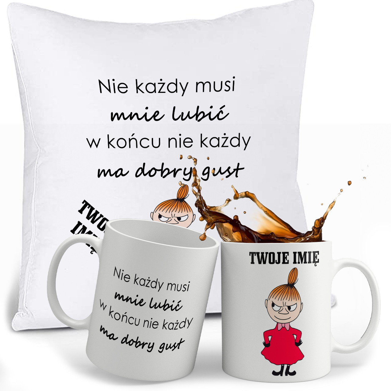 

Zestaw Mała MI Kubek Poduszka Imie