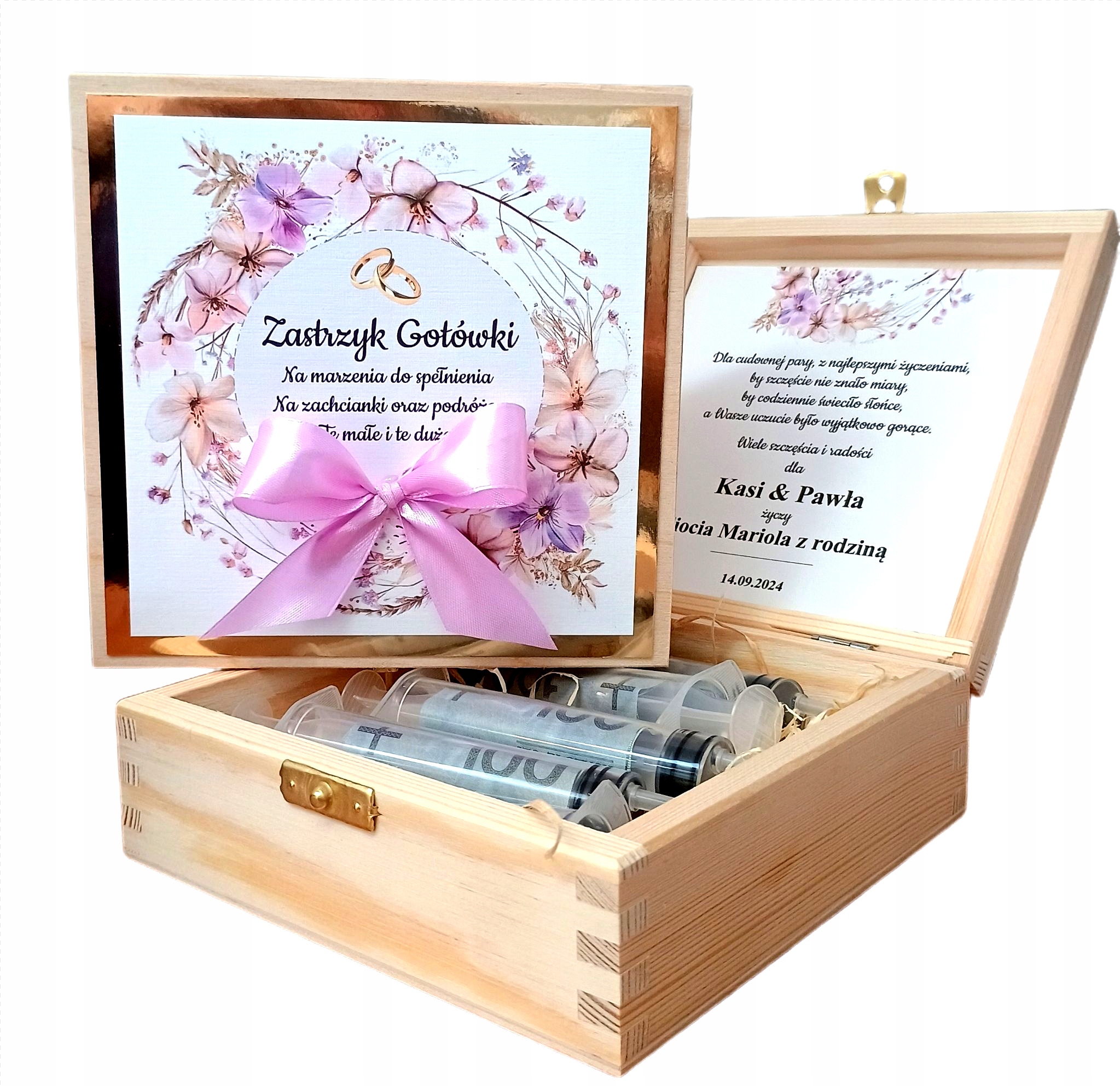 Zastrzyk gotówki na ślub * PREZENT * wesele 5 strzykawek