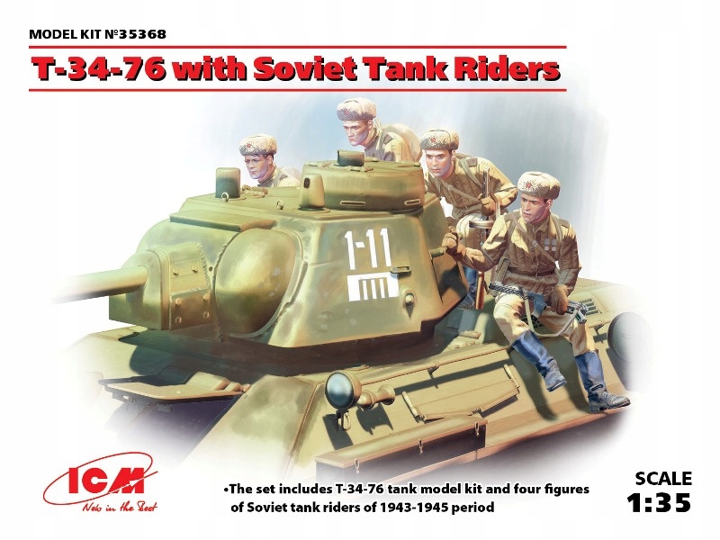 T-34-76 sovětskými tankisty 1:35