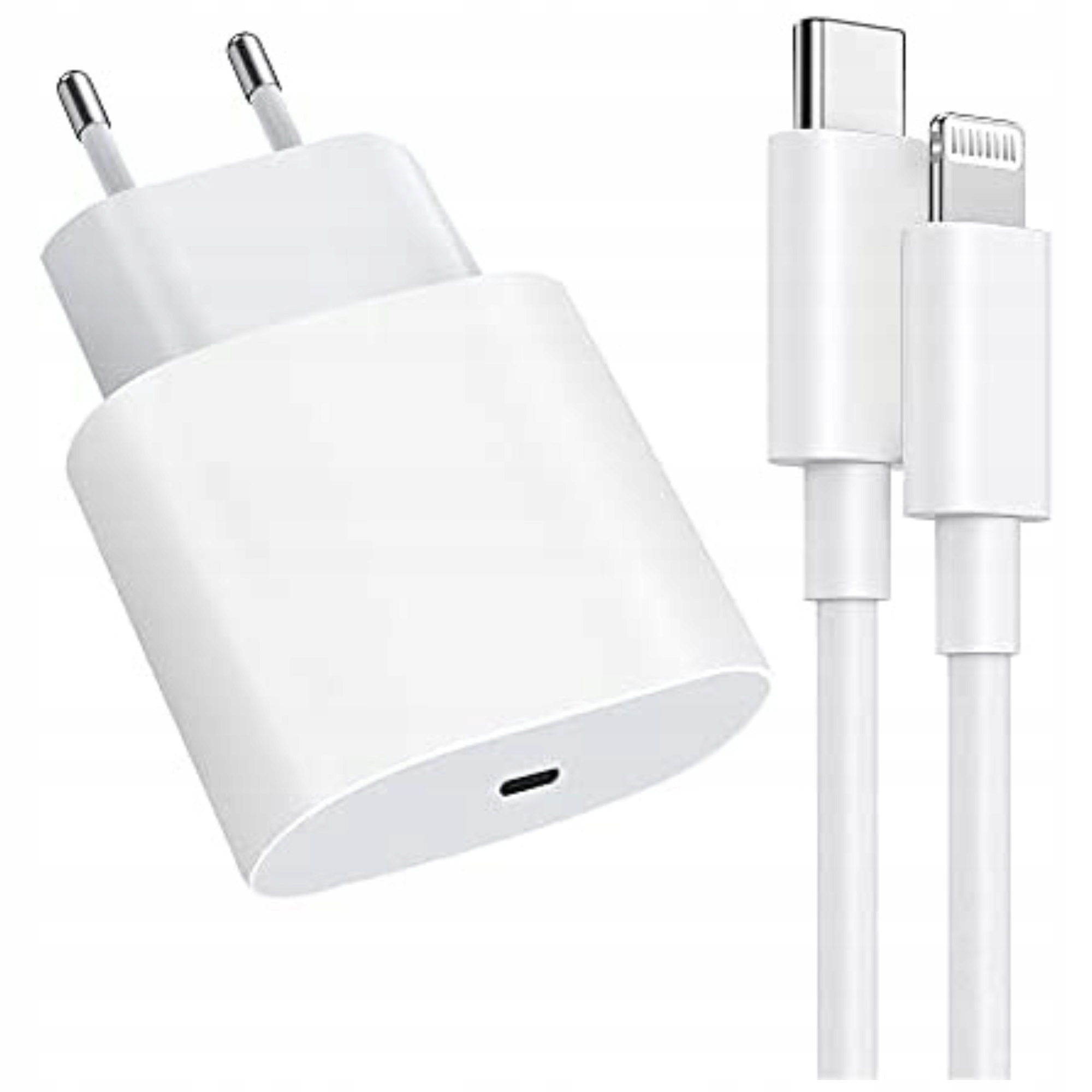 ŁADOWARKA SIECIOWA USB-C DO IPHONE 11 12 13 14 15 PRO MAX + KABEL LIGHTNING Długość przewodu 1 m