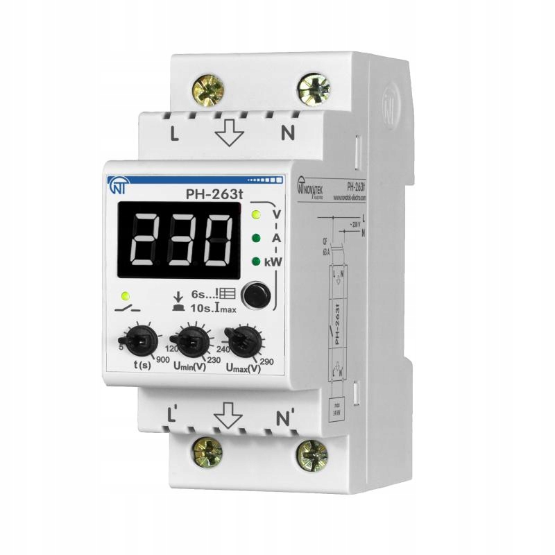 Napäťový relé 230V 14kW PH-263t Novatek Electro