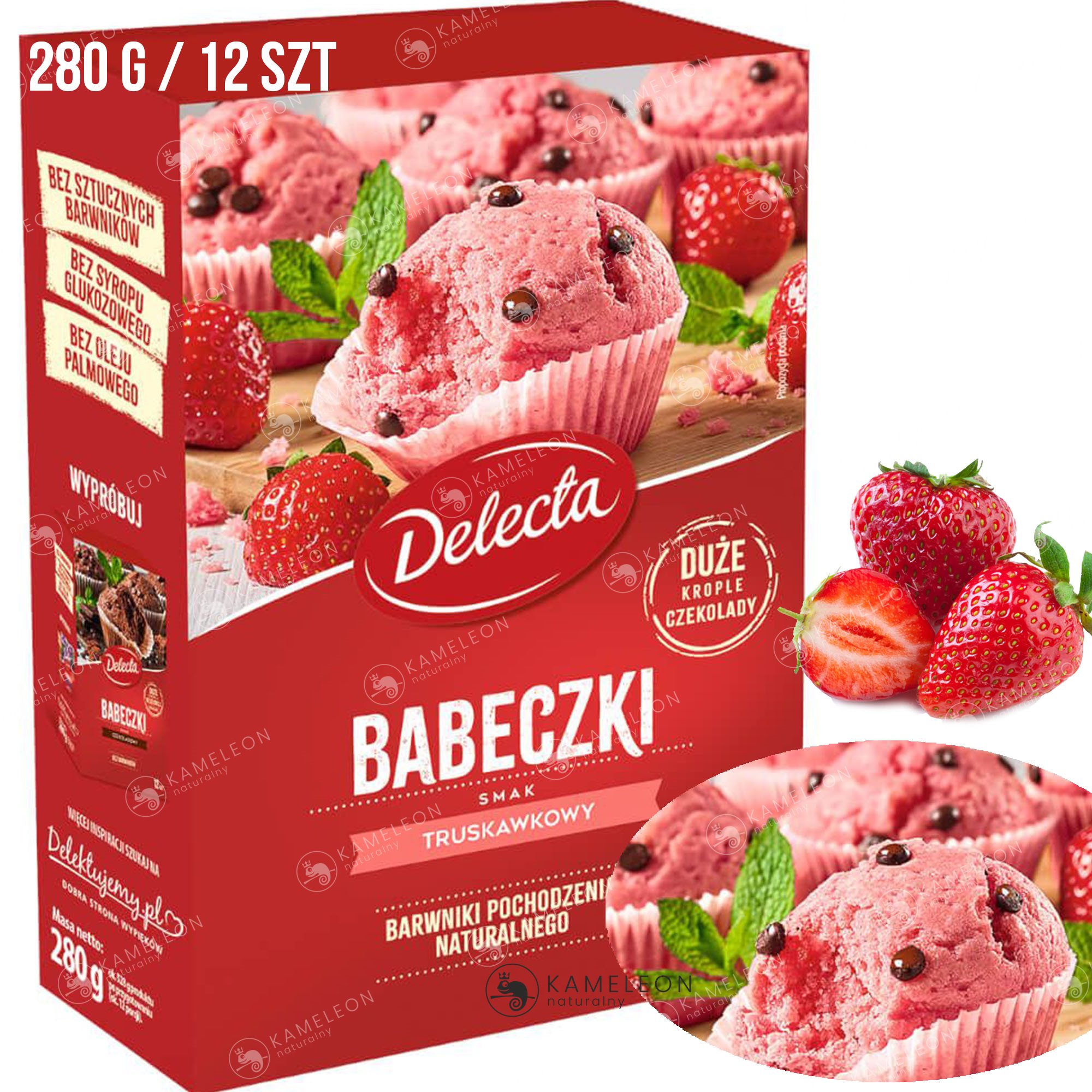 Levně 5 x Delecta Košíčky Jahodová Příchuť S Čokoládou 280 g