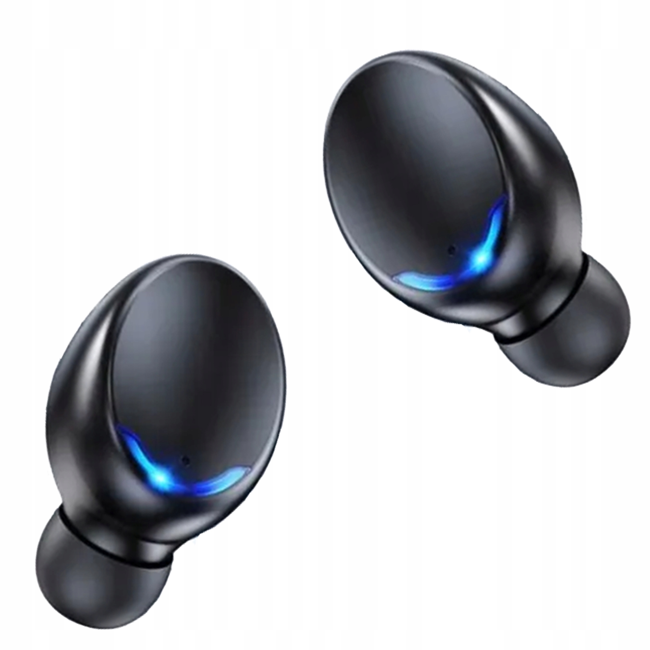 SŁUCHAWKI BEZPRZEWODOWE douszne BLUETOOTH z mikrofonem POWERBANK 20m DOTYK Mikrofon tak