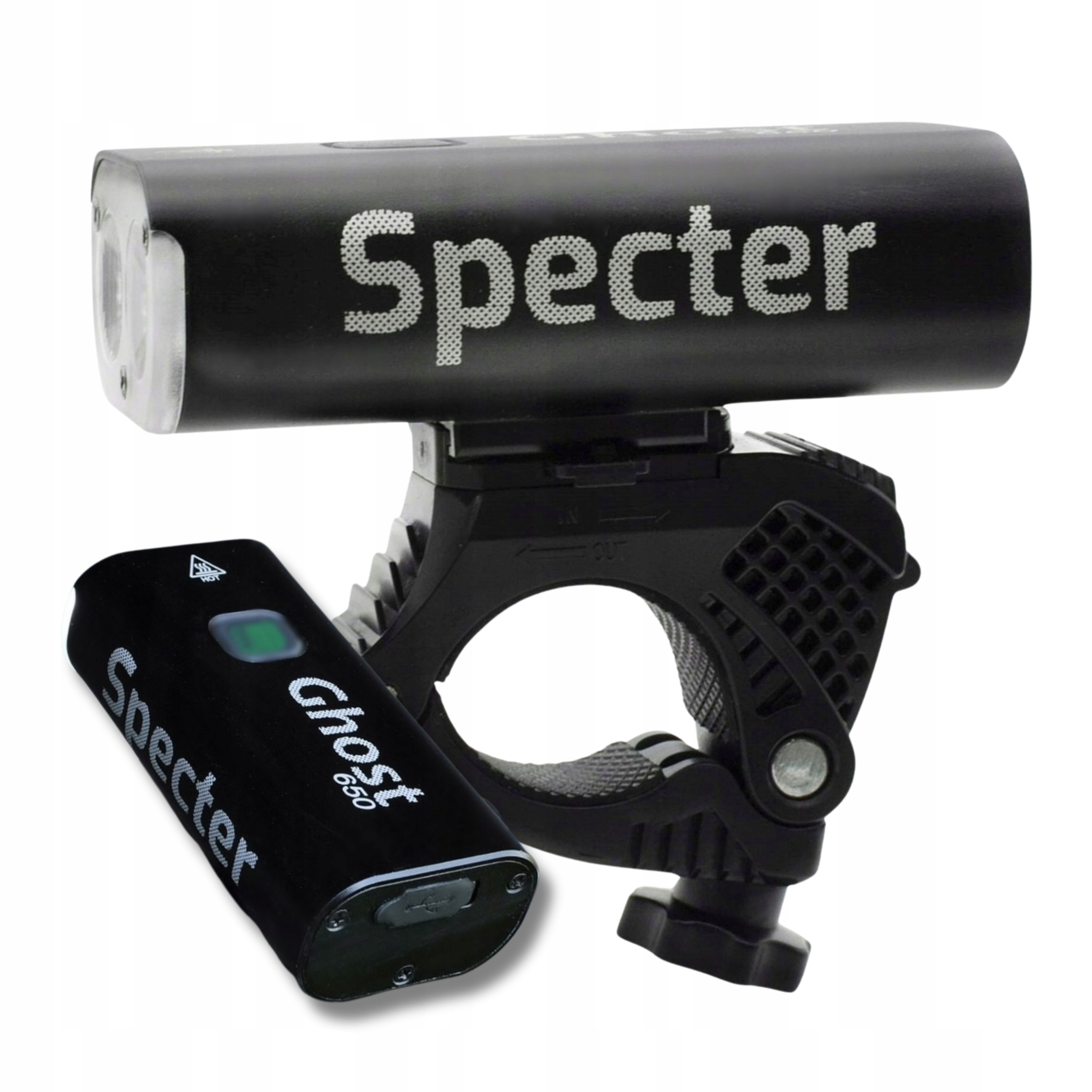 Lampka Rowerowa Przednia LED USB C 4400 mAh Specter Ghost 650LM na rower