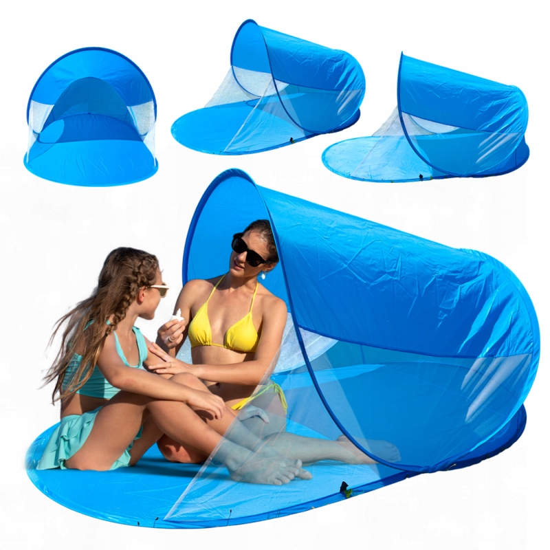 Namiot plażowy Pop-up Uv 50+ samorozkładający lekki parawan 200x120x90