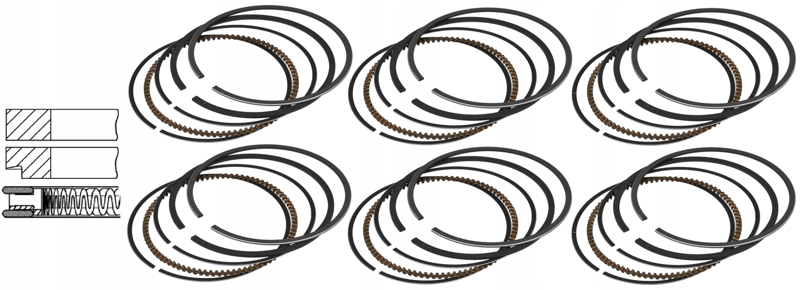 2M4883S - ПОРШНЕВЫЕ КОЛЬЦА HYUNDAI XG, TERRACAN 93 ММ