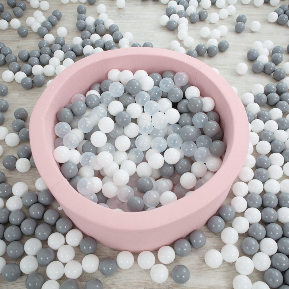 Suchy Basen z Piłkami 90x30 dla Dzieci Różowy Smart 200 piłek MISIOO Wysokość produktu 30 cm