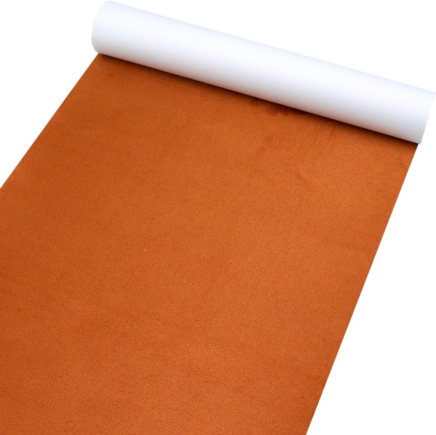 FOLIA SAMOPRZYLEPNA ZAMSZ WELUR 100x140cm POMARAŃCZOWA