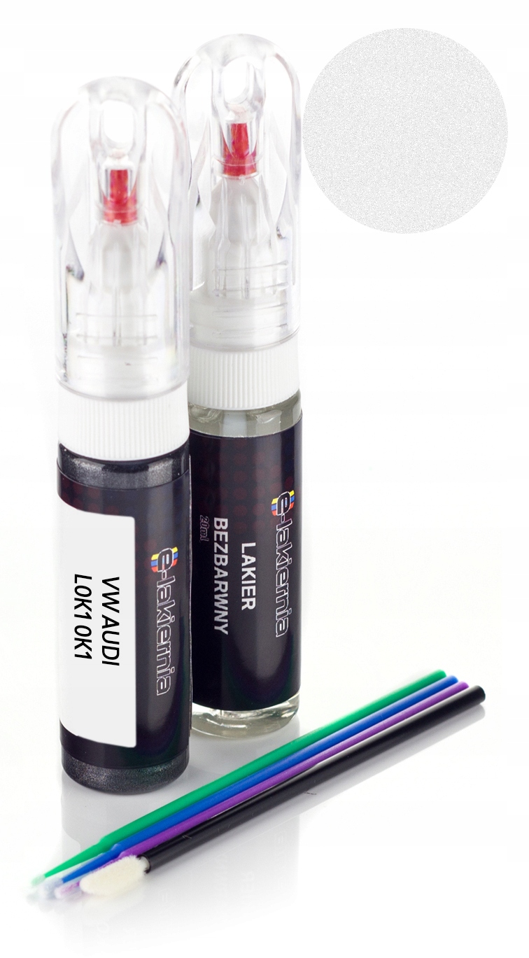 LAKIER ZAPRAWKA 2W1 + BEZBARWNY SAMOCHODOWY ZAPRAWKOWY VW AUDI L0K1 0K1