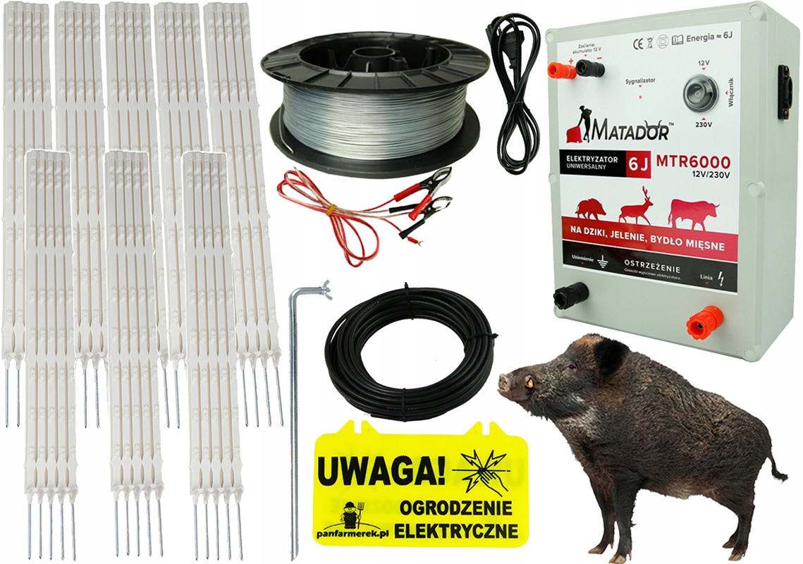 

Zestaw Pastuch Elektryczny Na Dziki Bydło 10J
