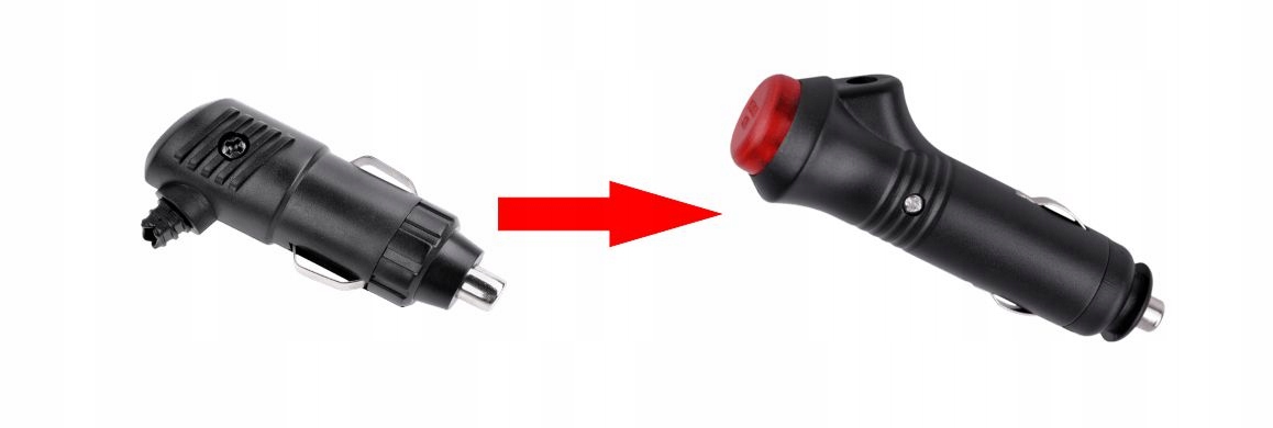 Montaż wtyczki do zapalniczki z włącznikiem do tablicy LED Numer katalogowy części WTY0149