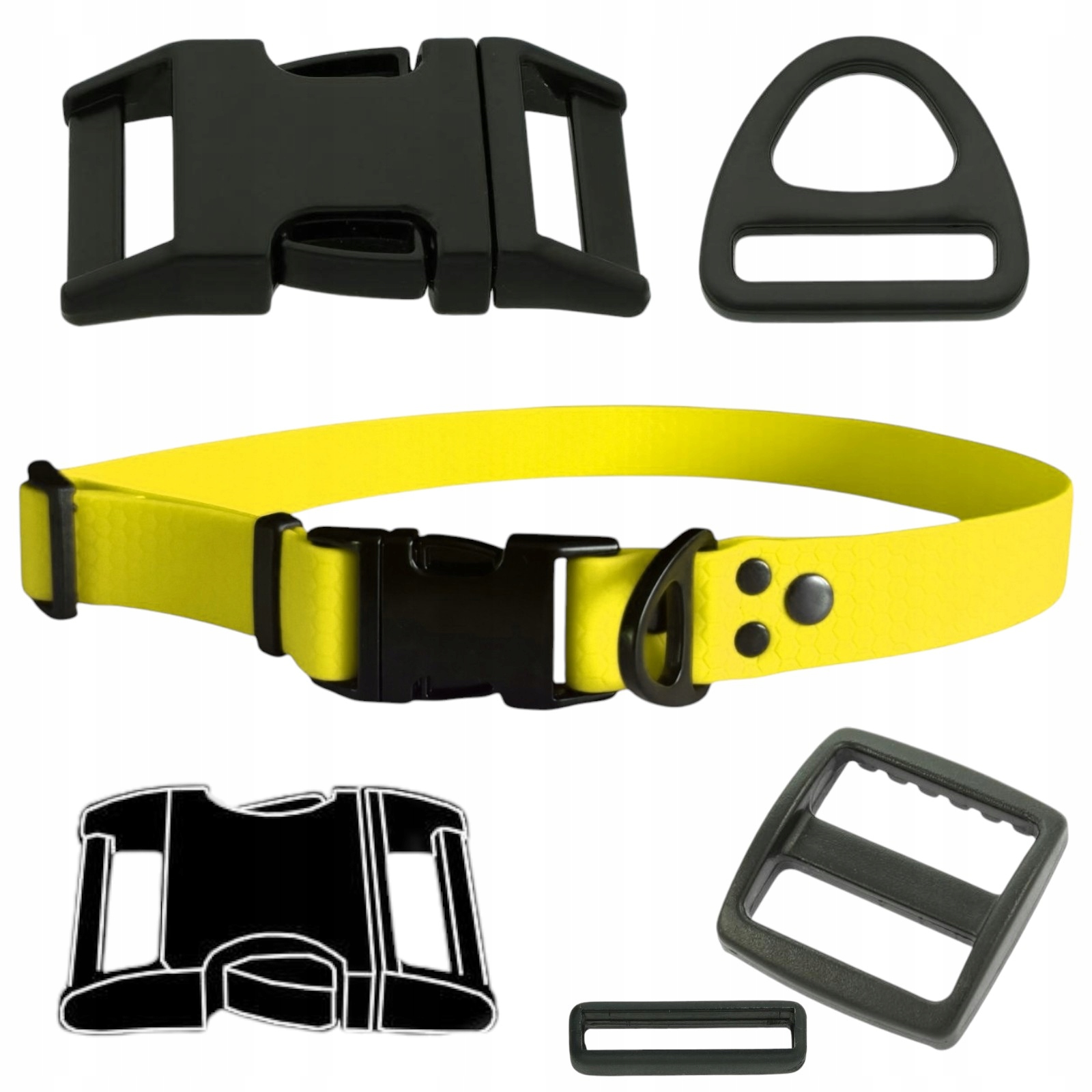 Levně Obojek S Kovovou Zapínací Sponou Pro Psa, Měkký, Voděodolný, Biothane M