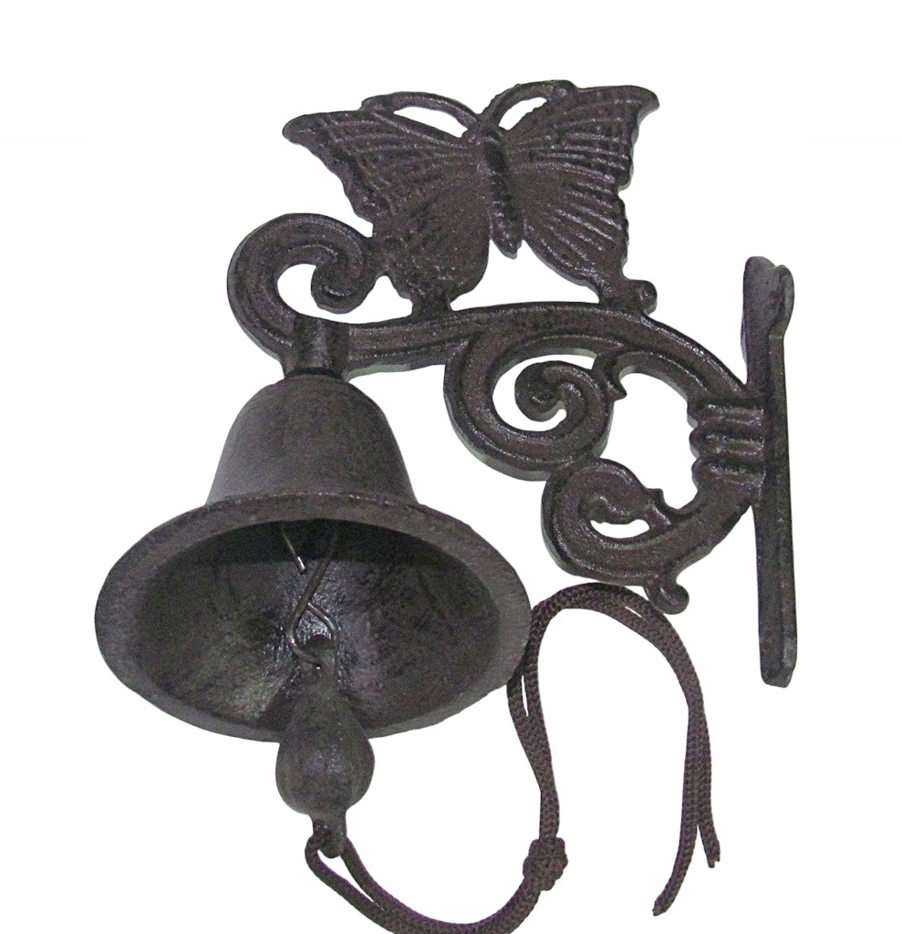 Stylowy Żeliwny Dzwonek MOTYL KL