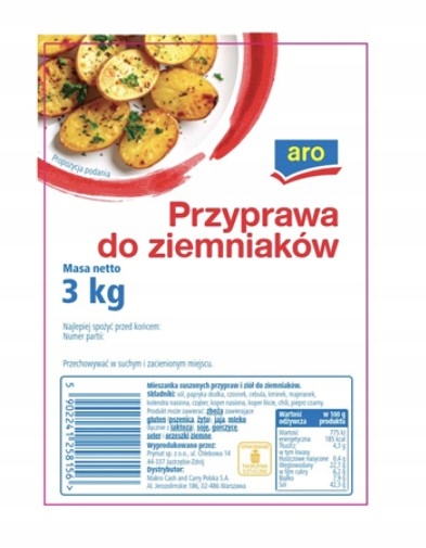 Levně aro Koření na brambory 3 kg