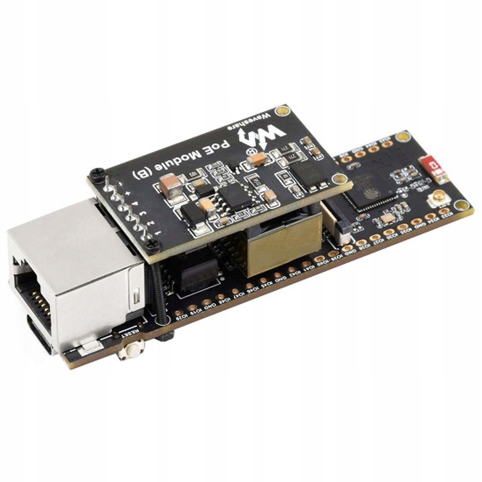 ESP32-S3 Waveshare Ethernet PoE RJ45 Wi-Fi Ble karta Sd kamera antena